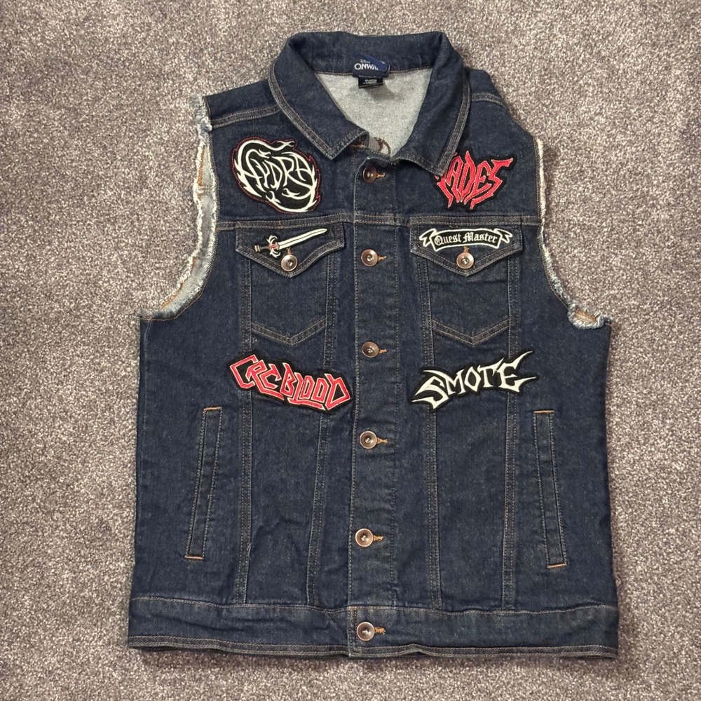 Disney Pixar Onward Barley Denim Rocker Vest Our Universe, Size Small